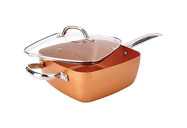 non stick deep pan with lid