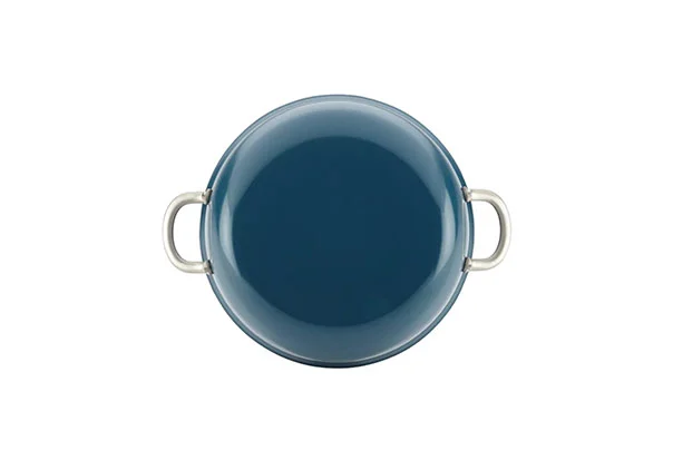 blue soup pot with glass lid