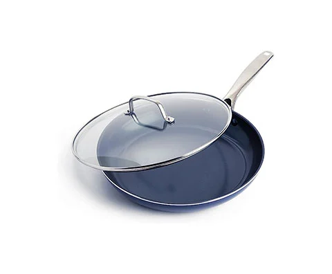 Blue Cooking Wok Pan