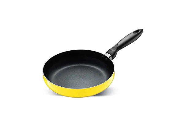 yellow cooking wok