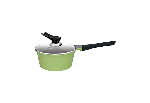 green mini milk pan with lid