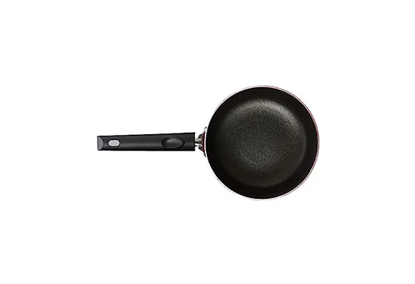red pan with lid